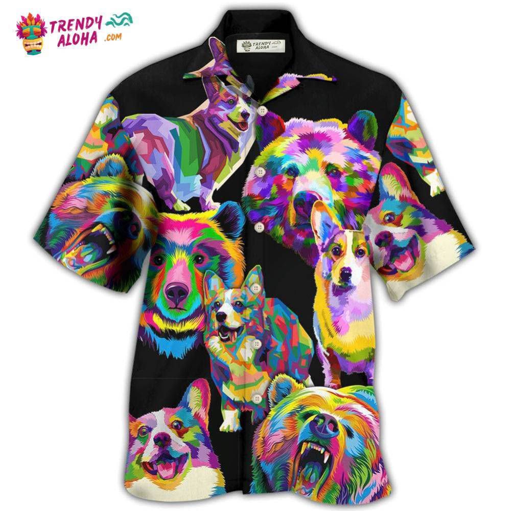 Corgi Dog I Like Dogs And Bears Hawaiian Shirt – Trendy Aloha Corgi Dog I Like Dogs And Bears Hawaiian Shirt – Trendy Aloha
