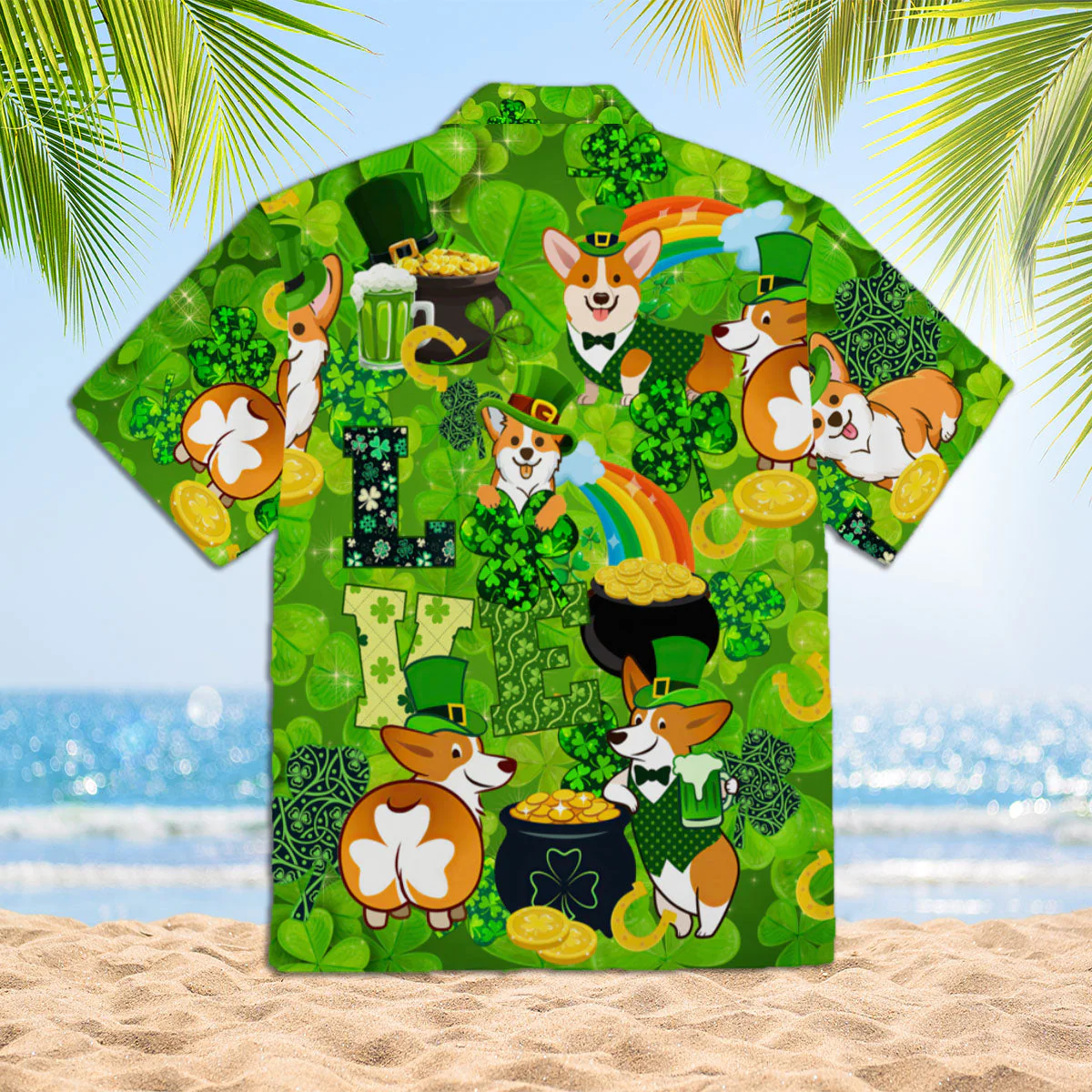 Corgi Happy Saint Patricks Day Trendy Hawaiian Shirt  Aloha Shirt