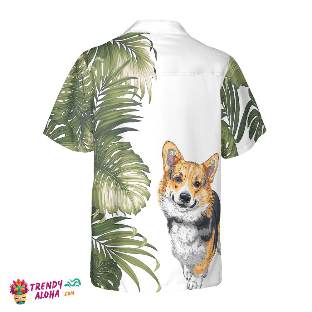 Corgi Monstera Leaves Corgi Hawaiian Shirt, Best Dog Shirt For Men And Women