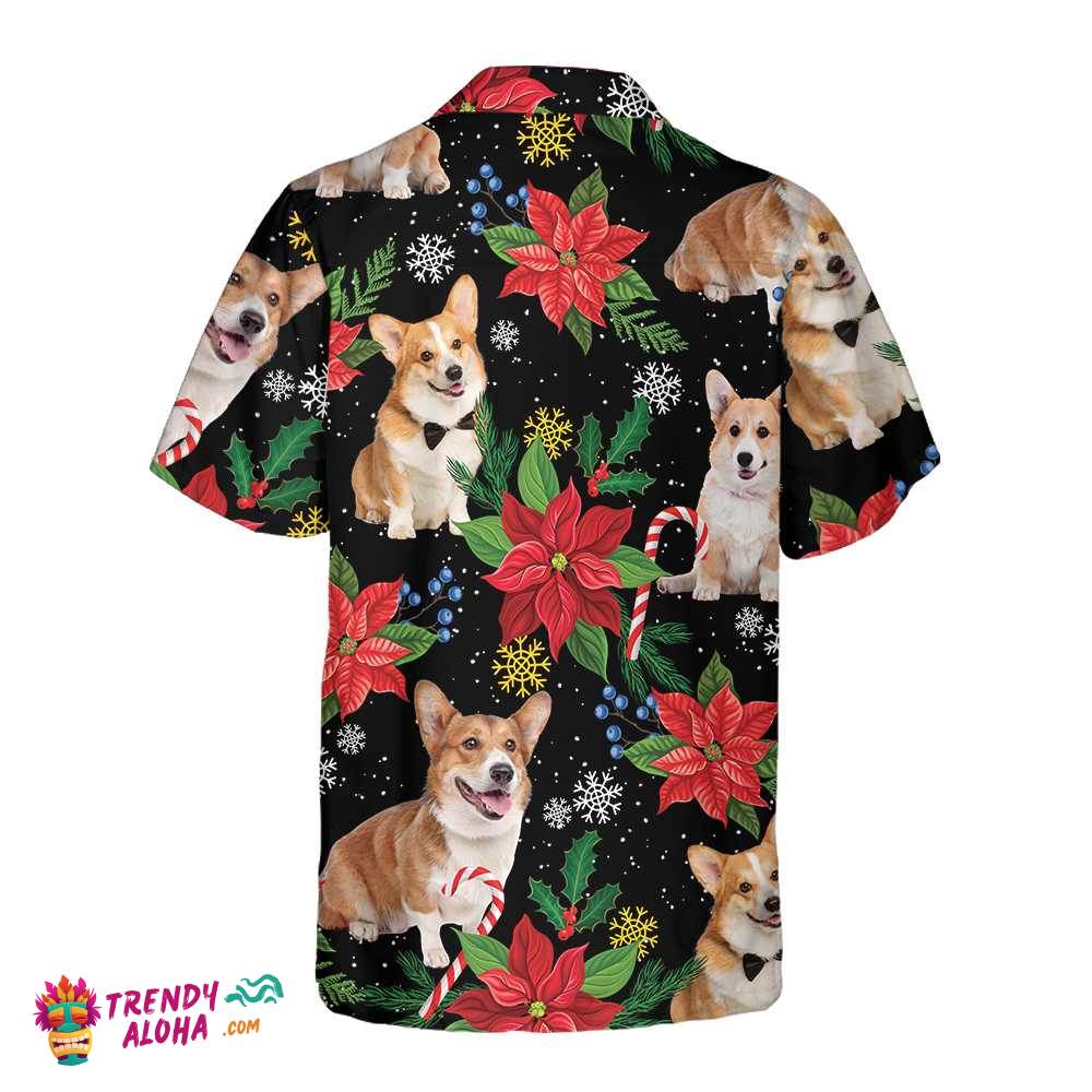 Corgi With Christmas Plants Hawaiian Shirt, Funny Corgi Christmas Shirt For Men & Women, Best Christmas Gift