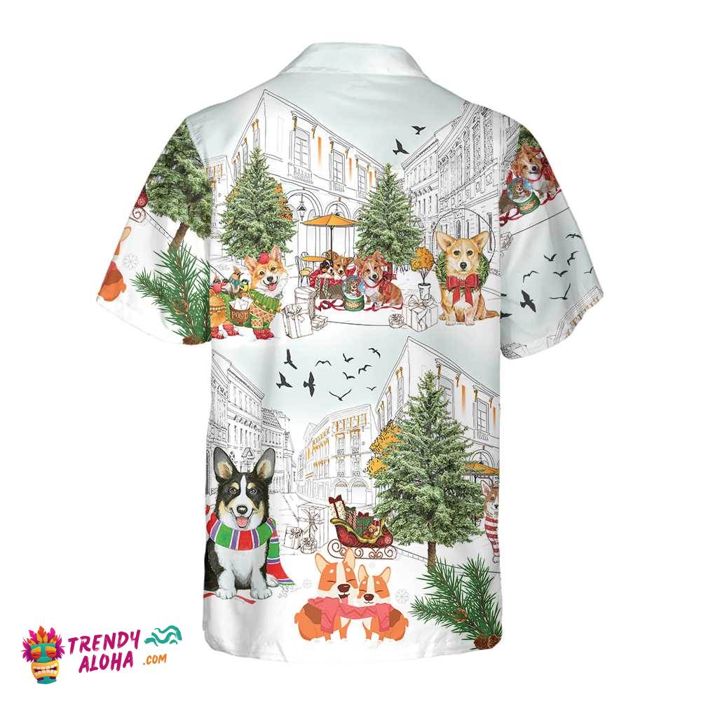 Corgis On Christmas Day Hawaiian Shirt, Corgi Dog Christmas Shirt For Men & Women, Best Christmas Gift