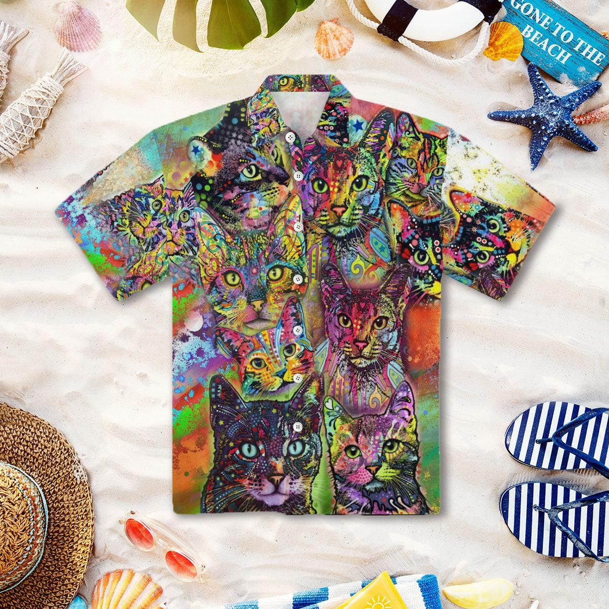 Corlorful Cats Trendy Hawaiian Shirt