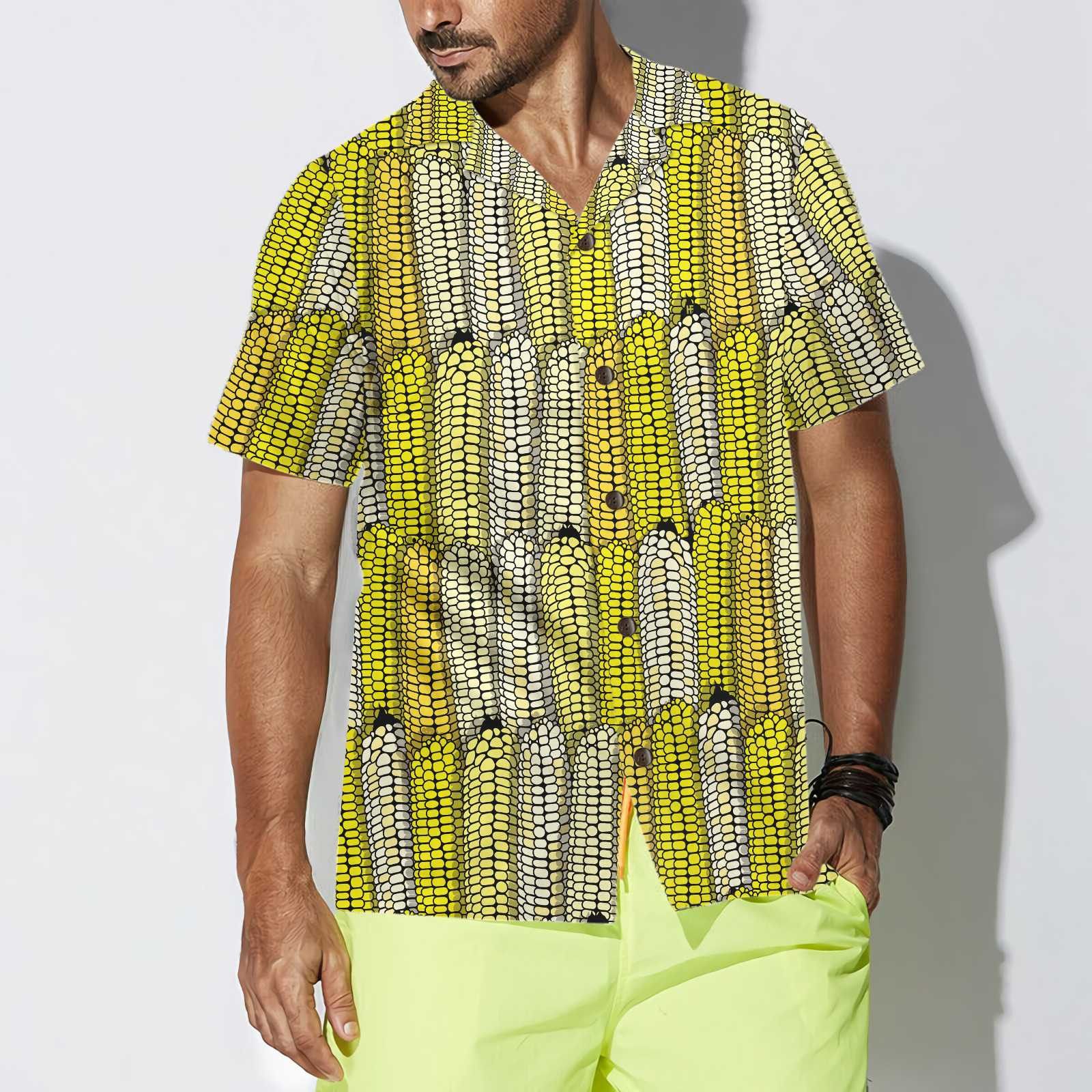 Corn Cob Design 3D Hawaiian Shirt Celebrate Agriculture Style