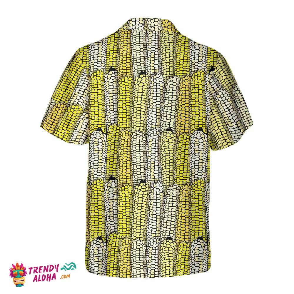 Corn Cob Plant Seamless Pattern Hawaiian Shirt, Corn Shirt Button Up, Hawaiian Shirt With Corn