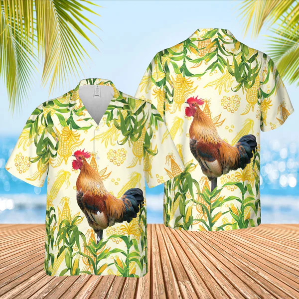 Corn Farm Chicken Trendy Hawaiian Shirt, Summer Gifts For Men And Women