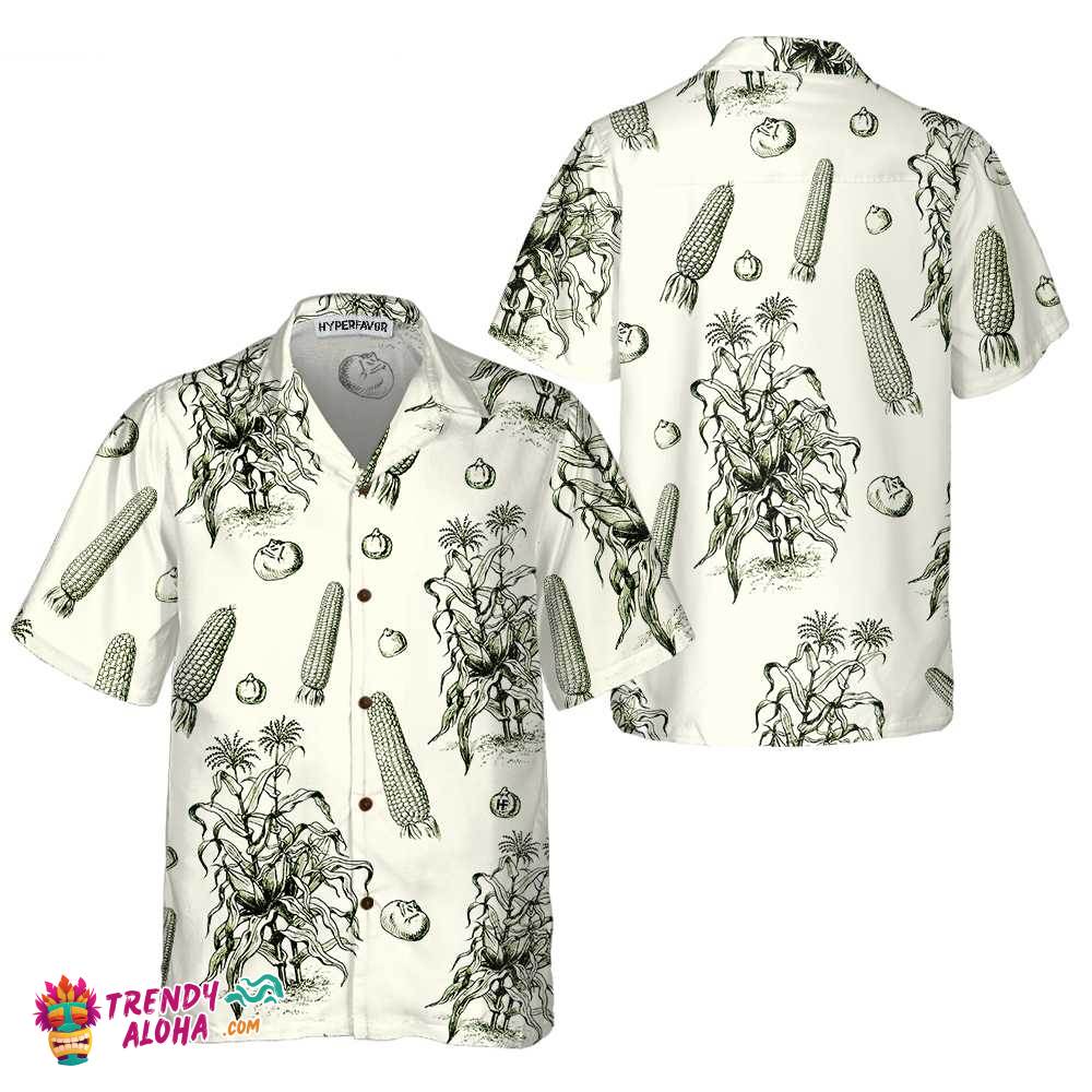 Corn Harvest Corn Hawaiian Shirt, Vintage Corn Shirt Short Sleeve, Best Corn Gift For Men And Women Corn Harvest Corn Hawaiian Shirt, Vintage Corn Shirt Short Sleeve, Best Corn Gift For Men And Women