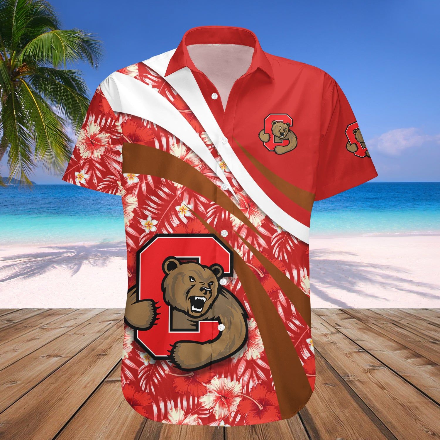Cornell Big Red Hawaii Shirt Hibiscus Sport Style – NCAA