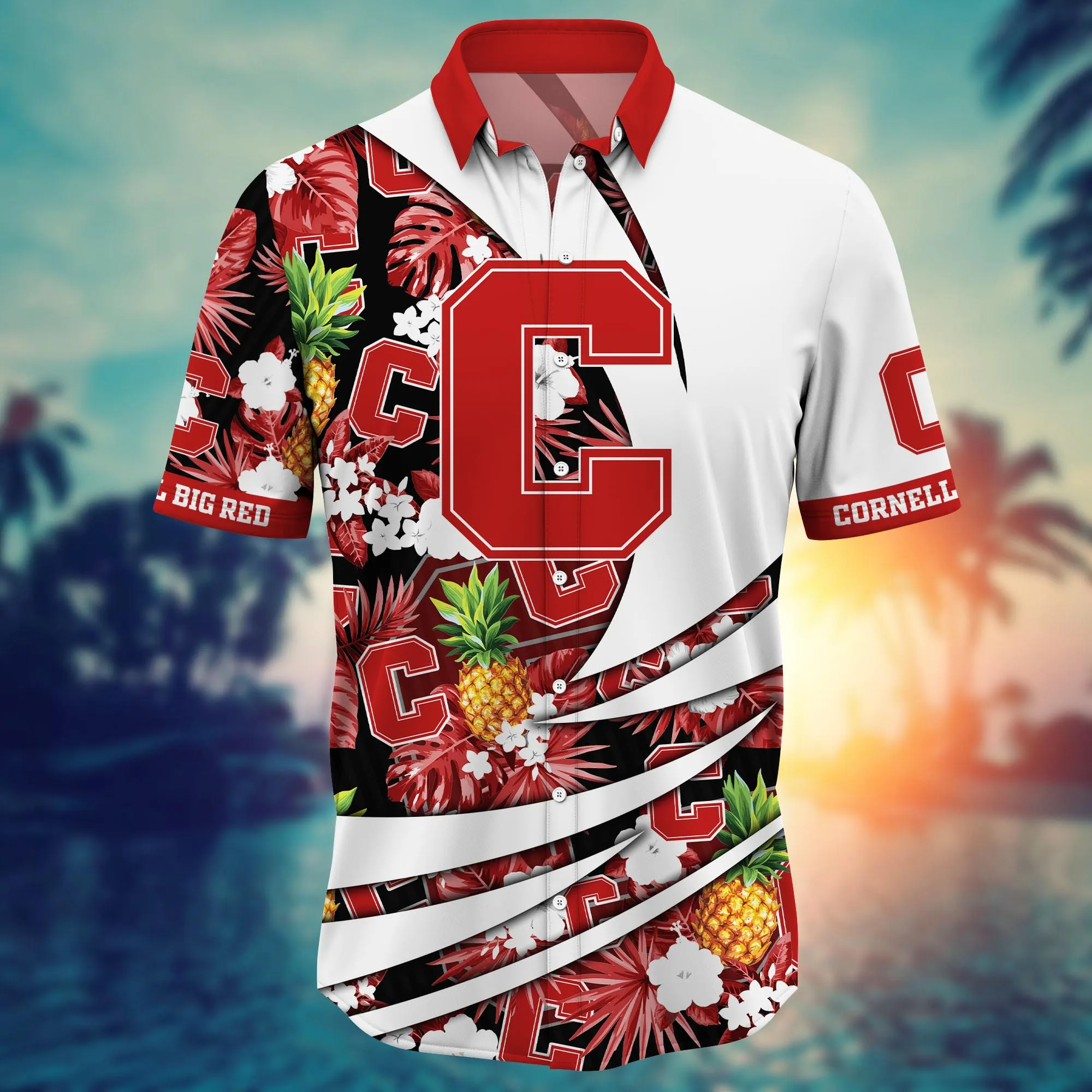 Cornell Big Red NCAA Hawaiian Shirt Heatwave Aloha Shirt