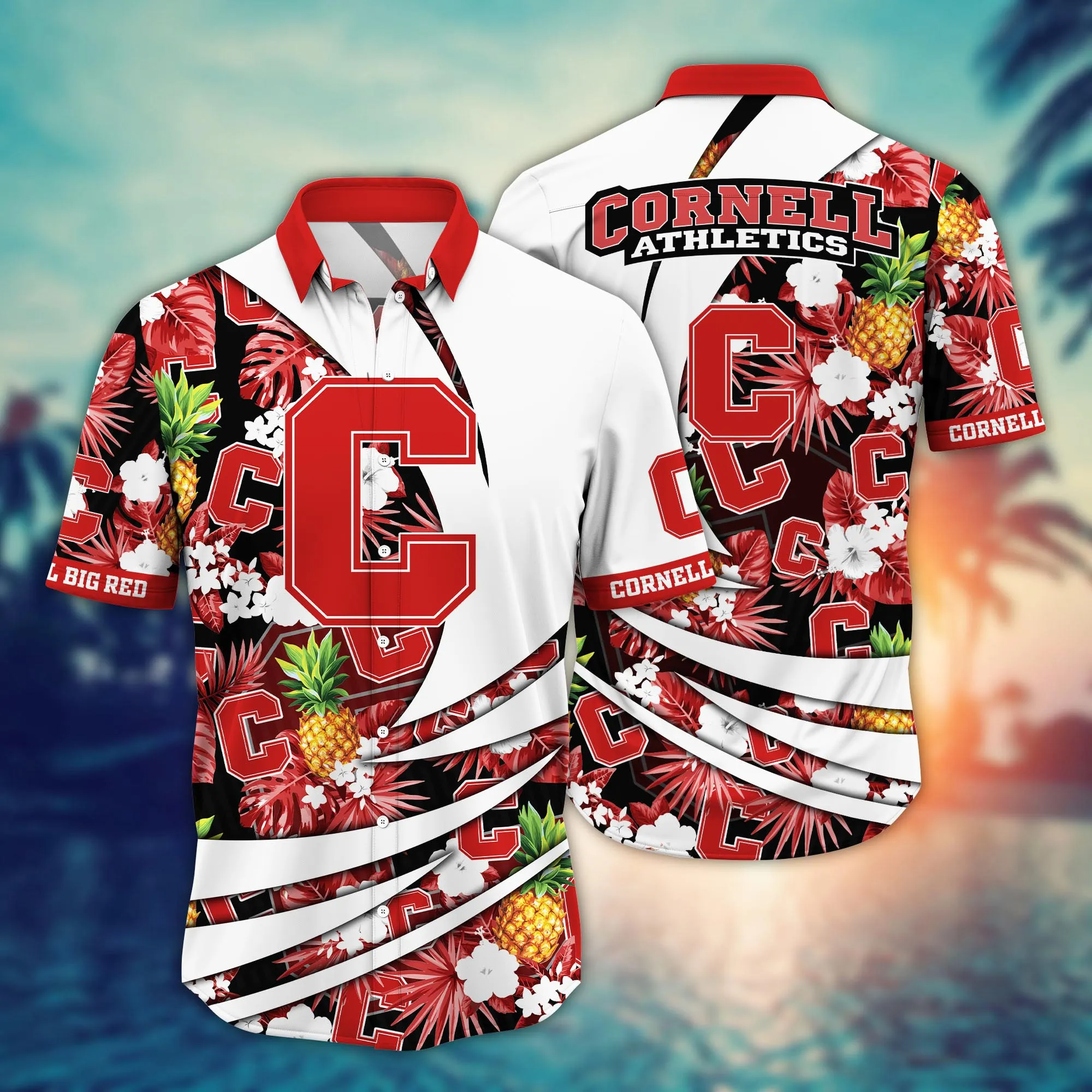 Cornell Big Red NCAA Hawaiian Shirt Heatwave Aloha Shirt