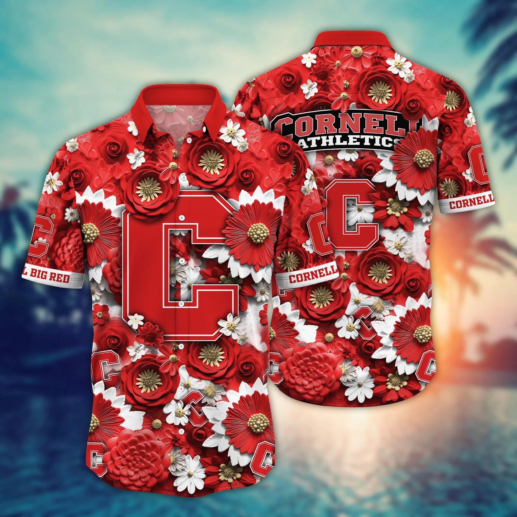 Cornell Big Red NCAA Hawaiian Shirt Trending For This Summer Customize Shirt Any Team