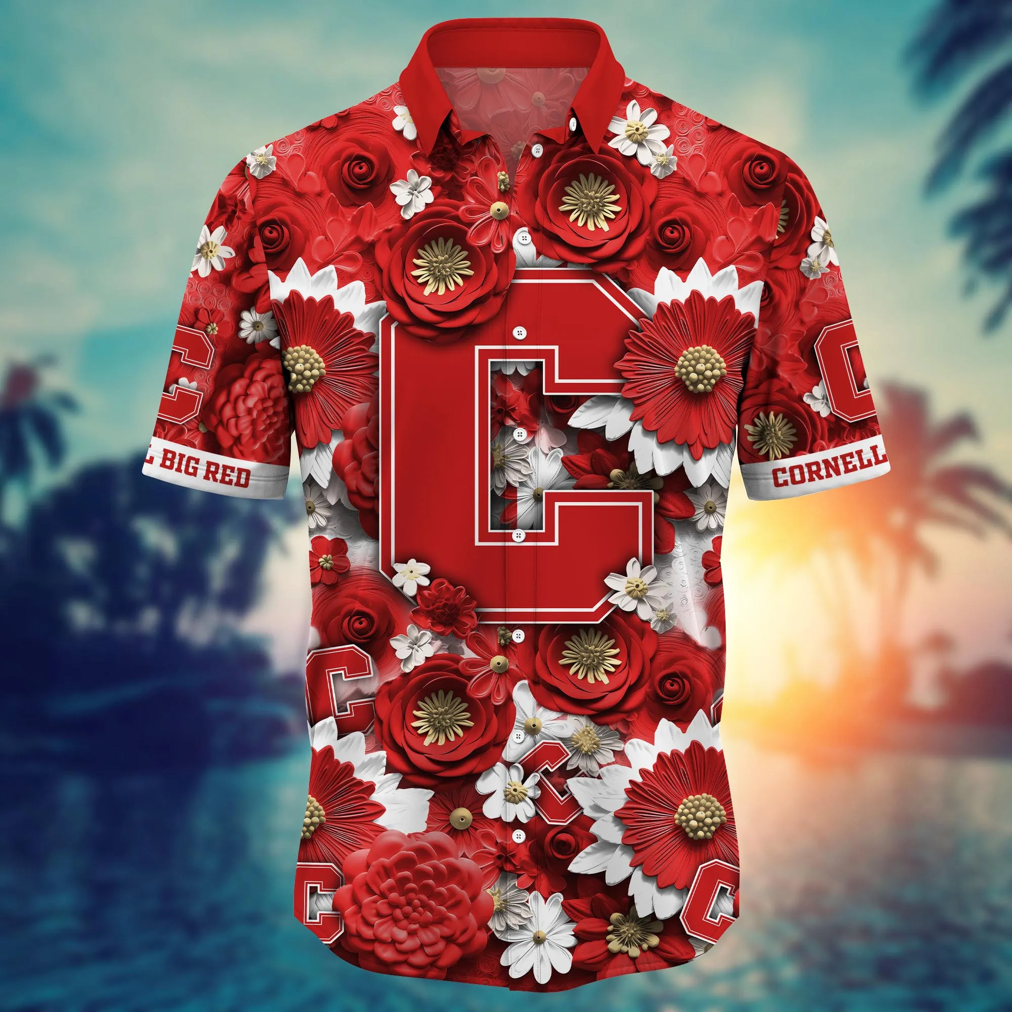 Cornell Big Red NCAA Hawaiian Shirt Trending For This Summer Customize Shirt Any Team