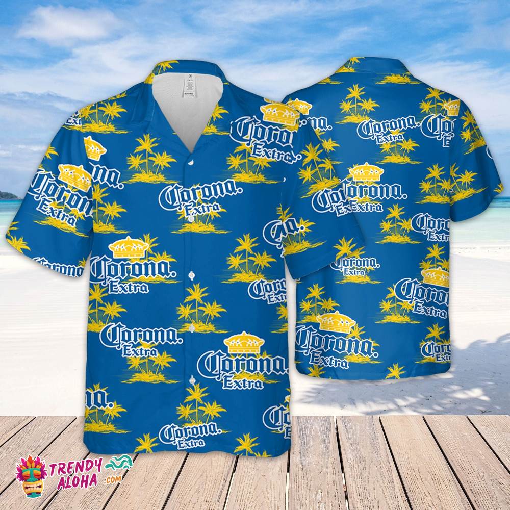 Corona Hawaiian Coconut Island Pattern Hawaiian Beer Lover Shirt, Classic Flowers Beer Aloha Shirt Corona Hawaiian Coconut Island Pattern Hawaiian Beer Lover Shirt, Classic Flowers Beer Aloha Shirt