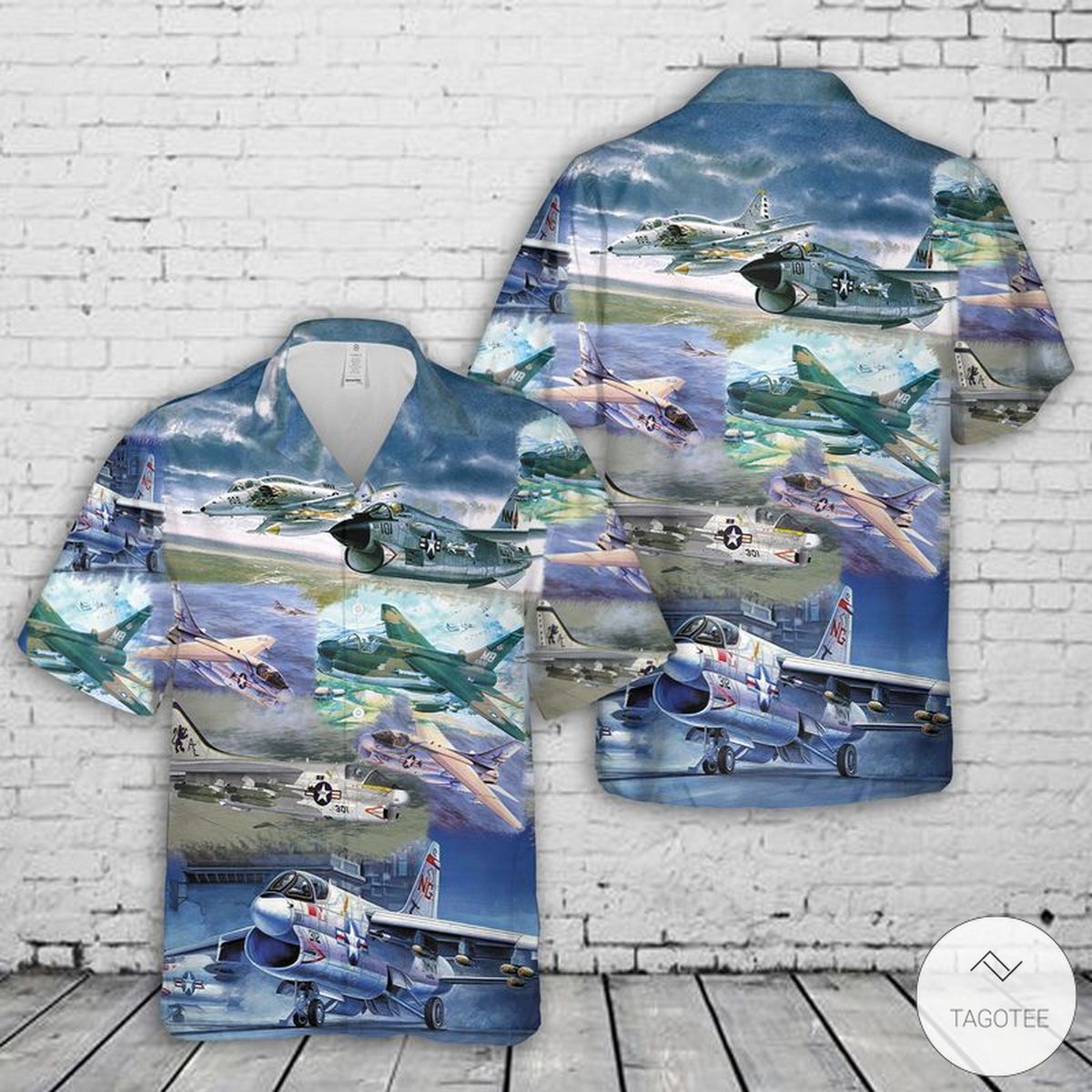Corsair II Aviation Series Hawaiian Shirt Collection Air Force Style