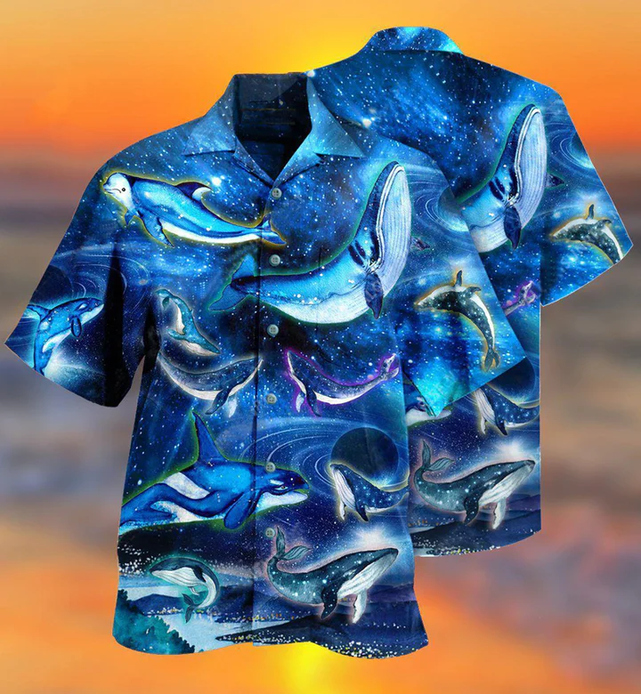 Cosmic Whale In Fantasy Space Trendy Hawaiian Shirt 3D Summer Gifts Cosmic Whale In Fantasy Space Trendy Hawaiian Shirt 3D Summer Gifts