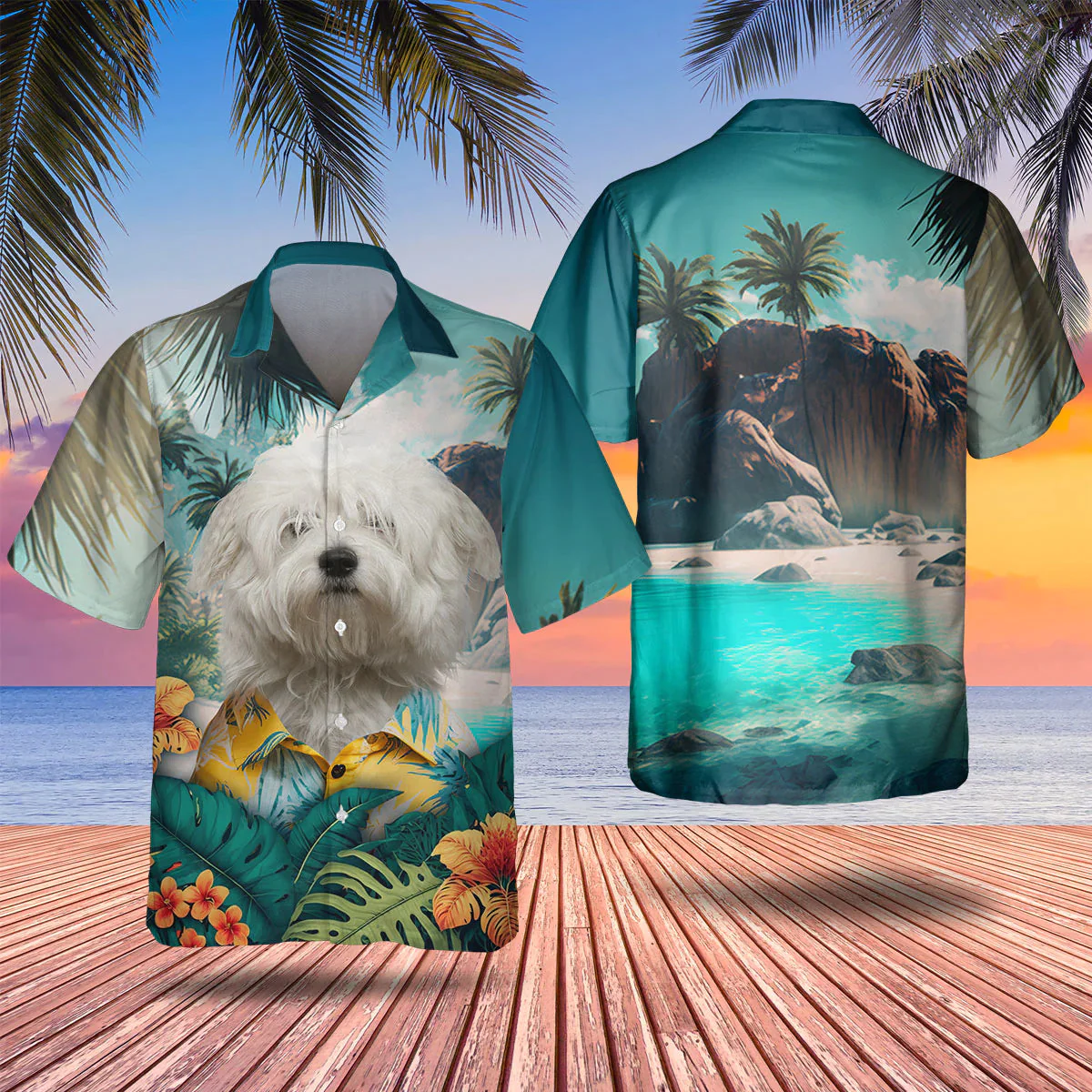 Coton De Tulear 3D Tropical Trendy Hawaiian Shirt, Dog Lover Trendy Hawaiian Shirt, Summer Trendy Hawaiian Shirt For Men And Women Coton De Tulear 3D Tropical Trendy Hawaiian Shirt, Dog Lover Trendy Hawaiian Shirt, Summer Trendy Hawaiian Shirt For Men And Women