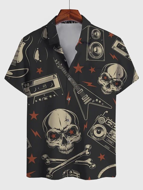 Cotton-Blend Skull Vintage Shirt Cotton-Blend Skull Vintage Shirt