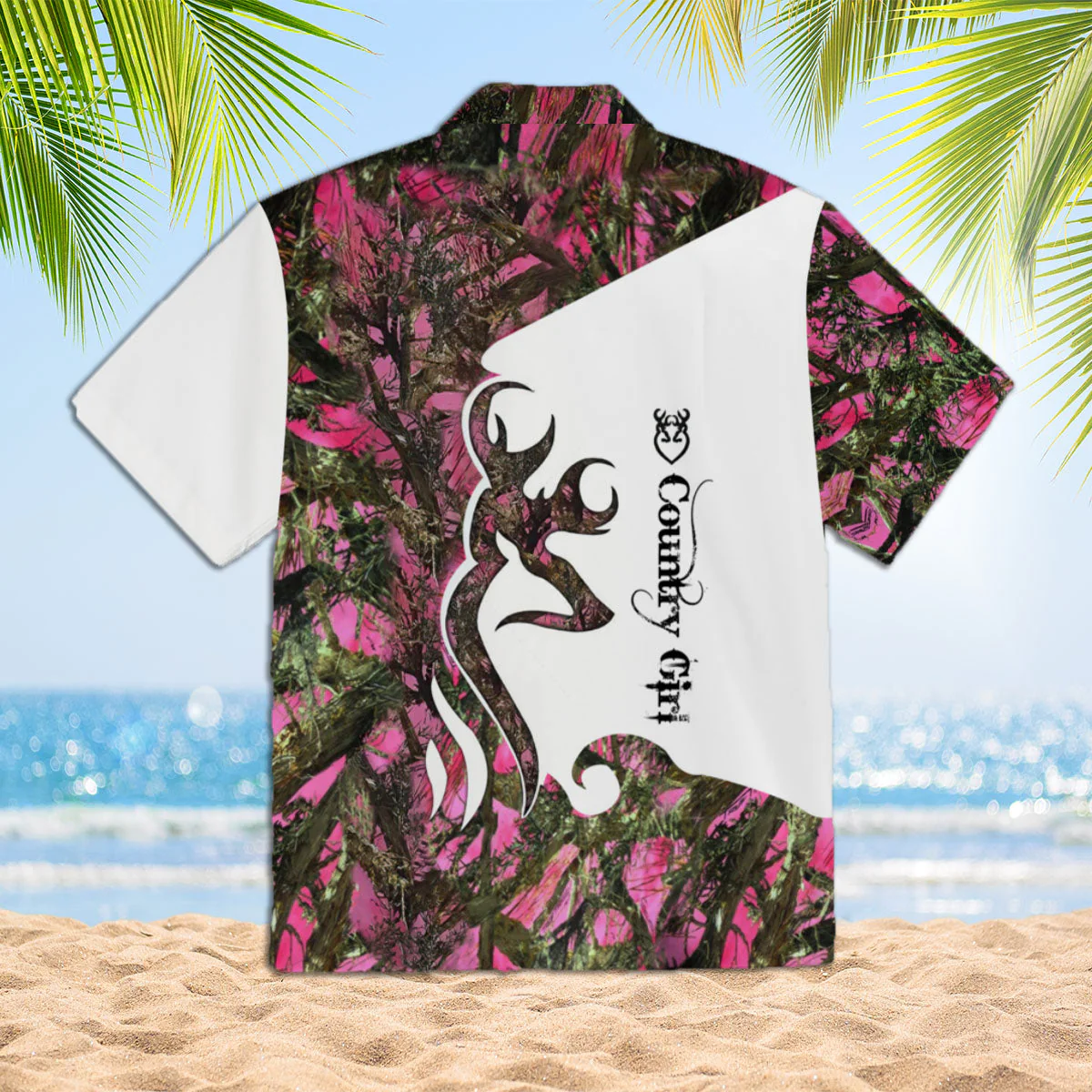 Country Girl Deer Camo Trendy Hawaiian Shirt  Aloha Shirt