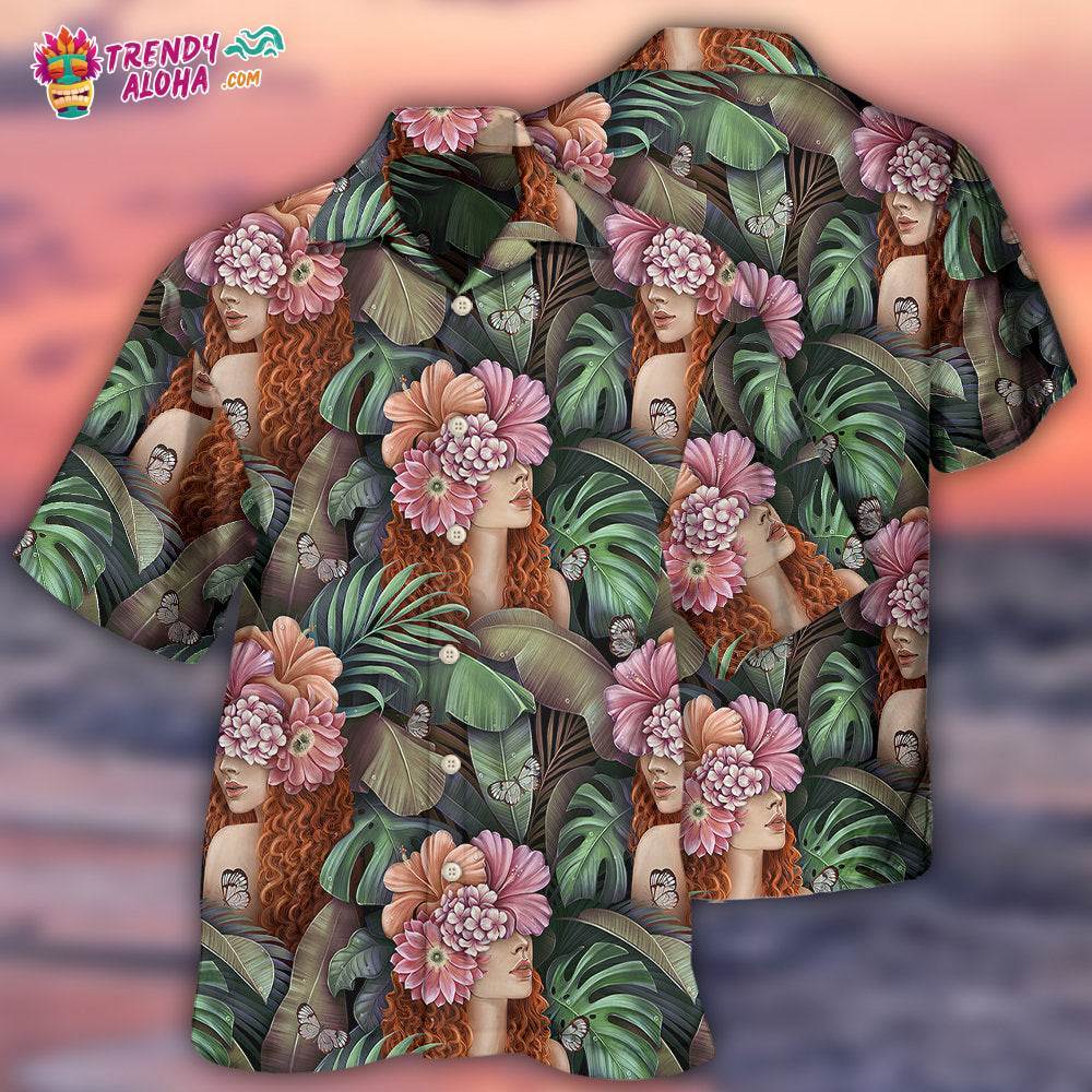 Country Girl Tropical Leaf Style Hawaiian Shirt – Trendy Aloha