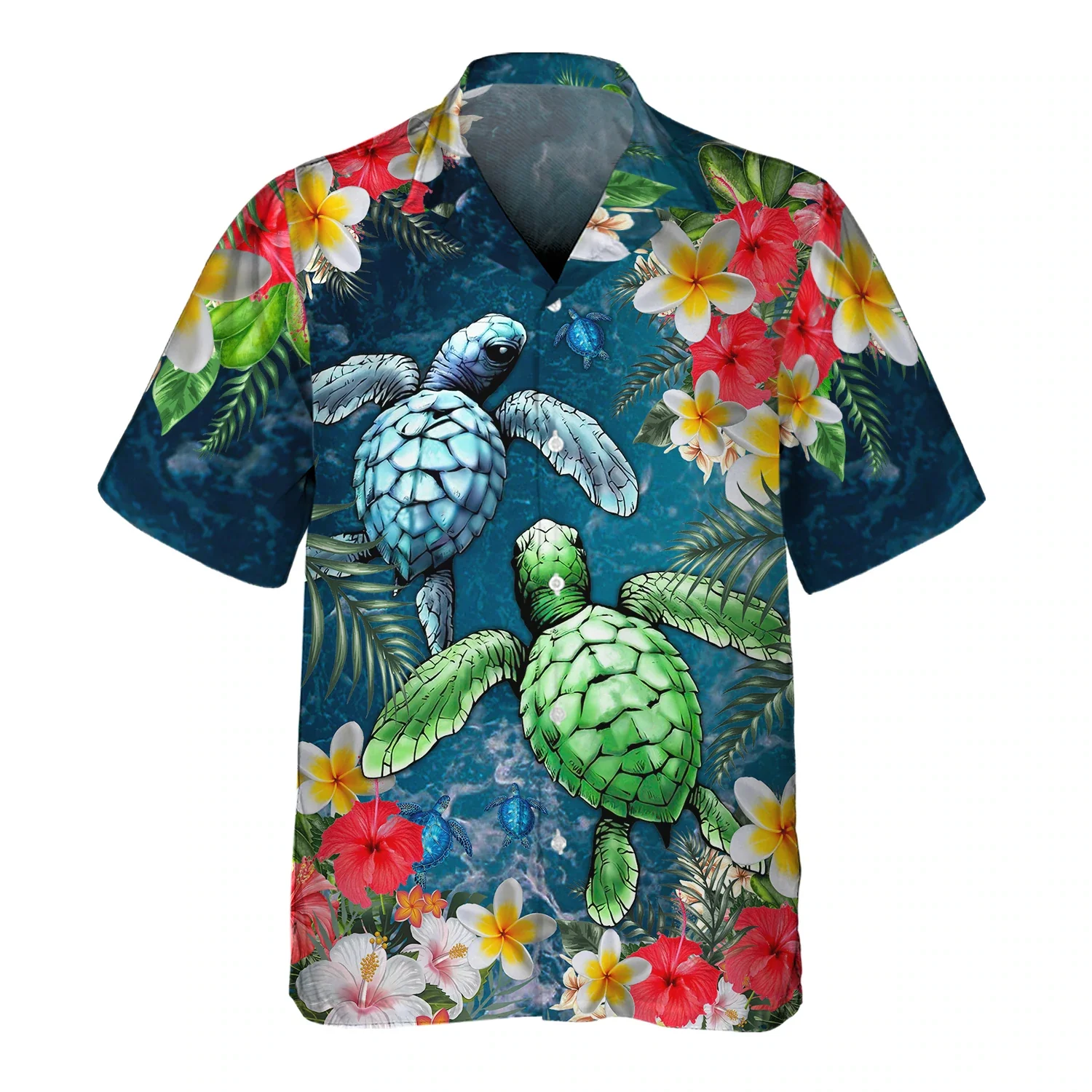 Couple Turtle Ocean 3D Trendy Hawaiian Shirt Men’s