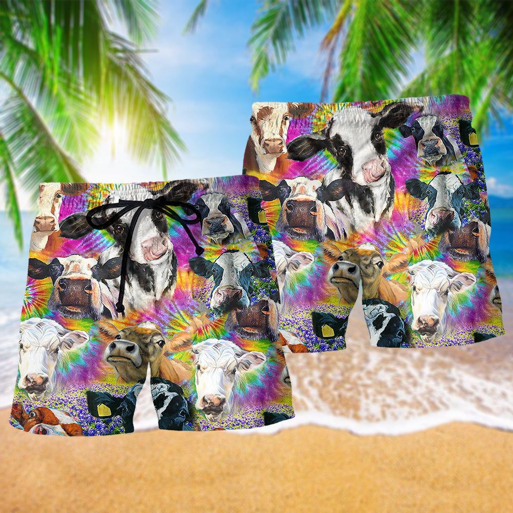 Cow Easily Distracted By Cows Trendy Aloha Hawaiian Beach Shorts