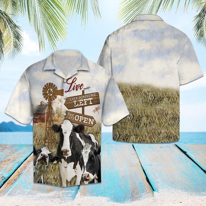 Cow Farm Trendy Hawaiian Shirt, Hawaii Shirt Men, Aloha Shirt, Tropical Sleeve Summer