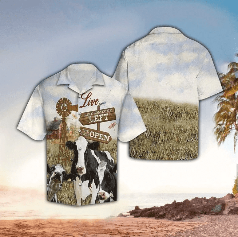 Cow Farm Trendy Hawaiian Shirt, Hawaii Shirt Men, Aloha Shirt, Tropical Sleeve Summer