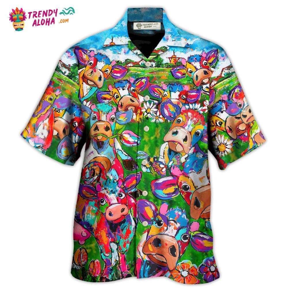 Cow Flower Funny In Farm Hawaiian Shirt – Trendy Aloha Cow Flower Funny In Farm Hawaiian Shirt – Trendy Aloha
