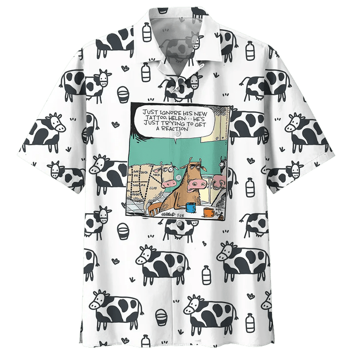 Cow Funny Aloha Shirt, Cow Trendy Hawaiian Shirt For Summer Gifts