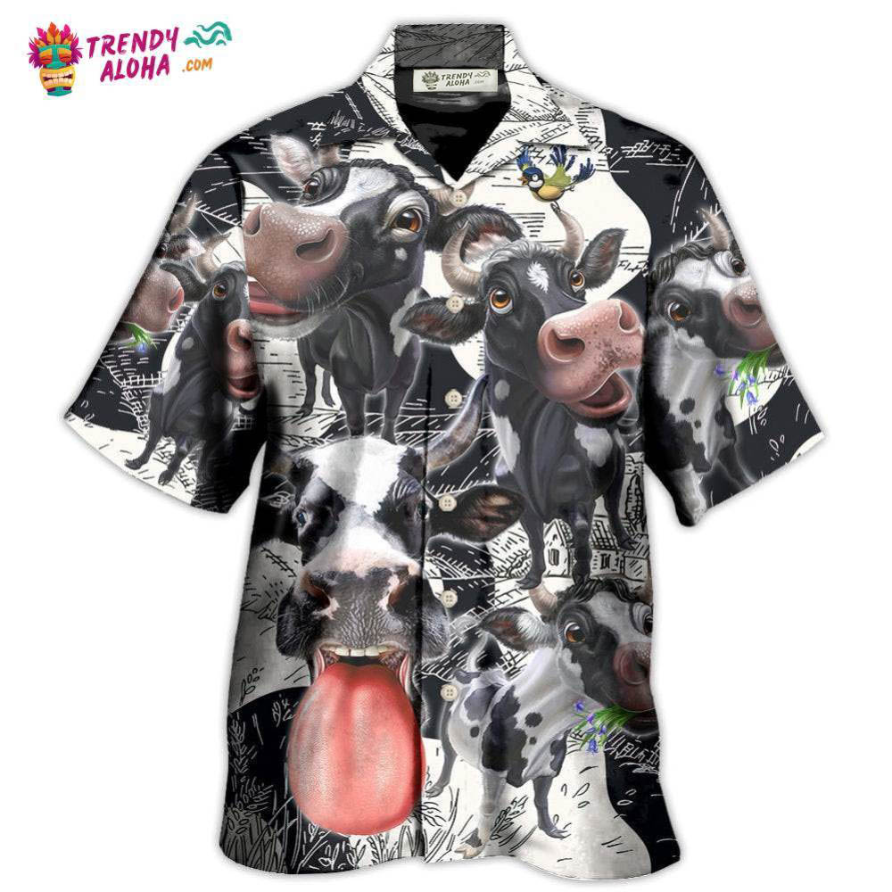 Cow Funny Dairy Cow Happy Life In The Farm Hawaiian Shirt – Trendy Aloha Cow Funny Dairy Cow Happy Life In The Farm Hawaiian Shirt – Trendy Aloha