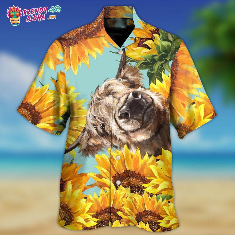 Cow Happy Life With Sunflower Hawaiian Shirt – Trendy Aloha
