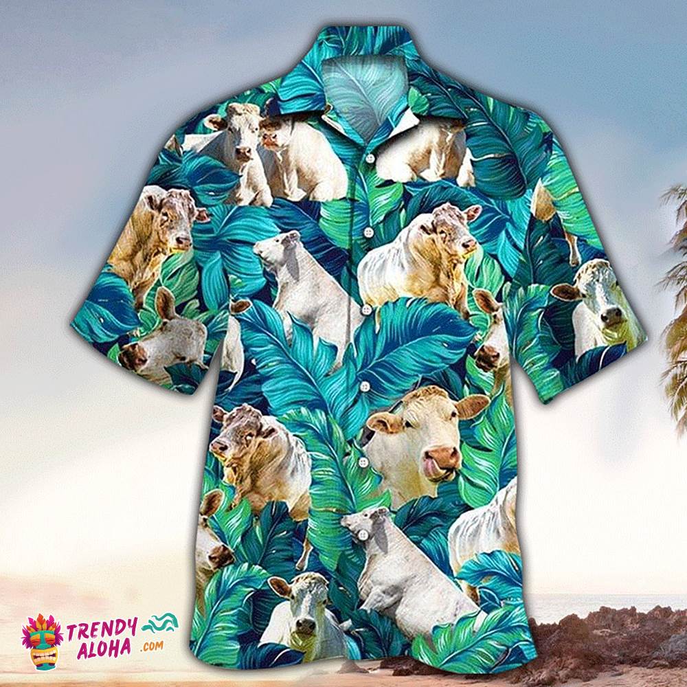 Cow Hawaiian Shirt Funny Tropical Cow Aloha Shirt, Aloha Hawaiian Shirts