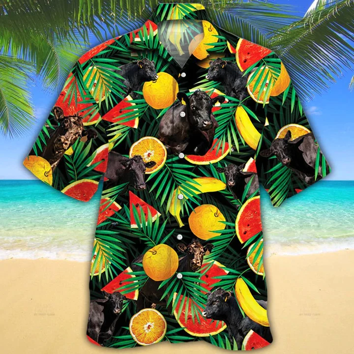 Cow Trendy Hawaiian Shirt – Black Angus Cattle Lovers Tropical Fruits Trendy Hawaiian Shirt – Aloha Shirt For Cow Lovers Cow Trendy Hawaiian Shirt – Black Angus Cattle Lovers Tropical Fruits Trendy Hawaiian Shirt – Aloha Shirt For Cow Lovers
