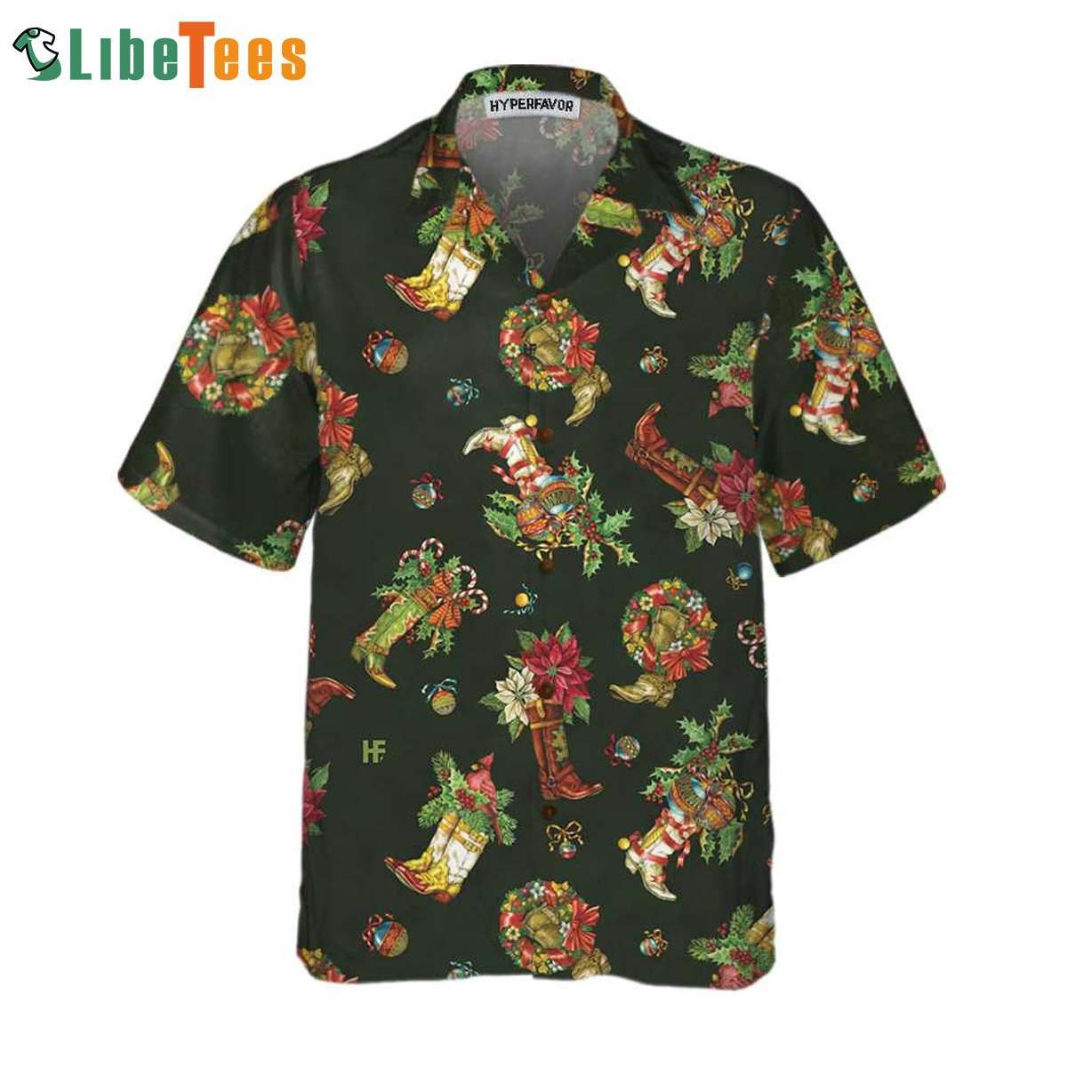 Cowboy Boots Pattern Xmas Trendy Hawaiian Shirt Perfect Gifts For Your Loved Ones