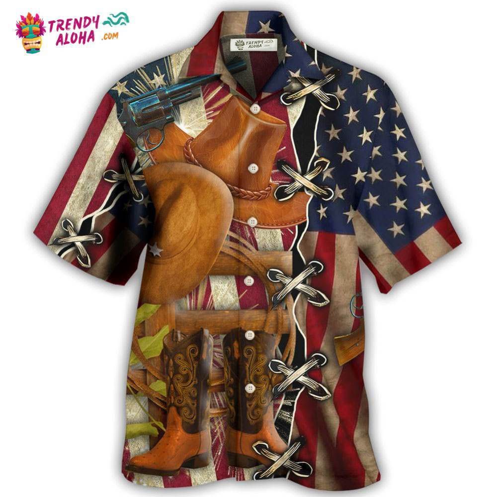 Cowboy Independence Day American Patriotism Hawaiian Shirt – Trendy Aloha Cowboy Independence Day American Patriotism Hawaiian Shirt – Trendy Aloha