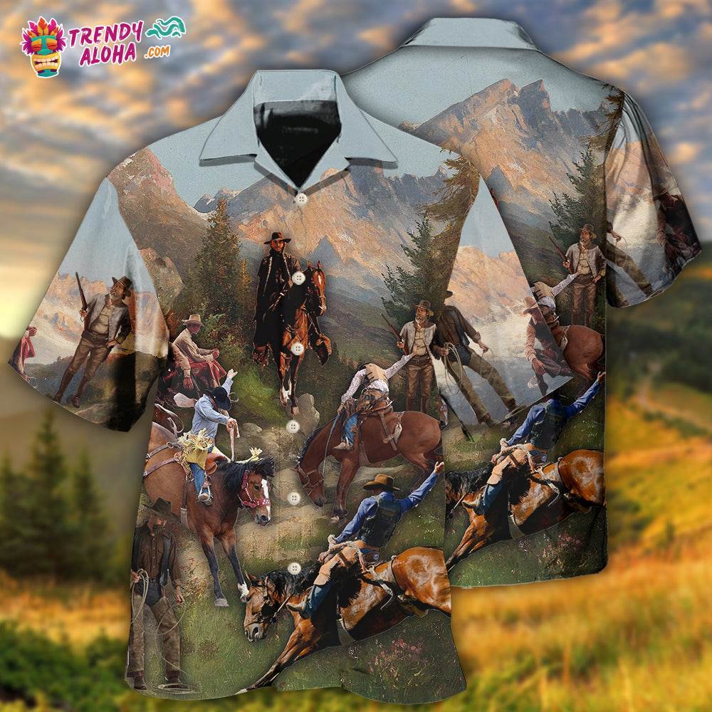 Cowboy Into The Forest Cool Hawaiian Shirt – Trendy Aloha