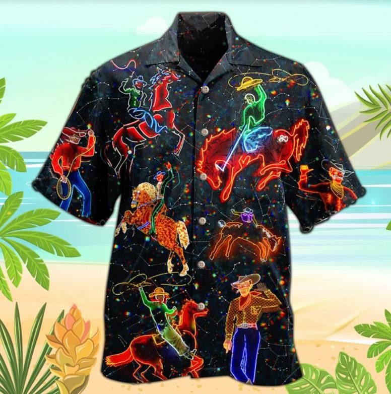 Cowboy Neon Trendy Hawaiian Shirt For