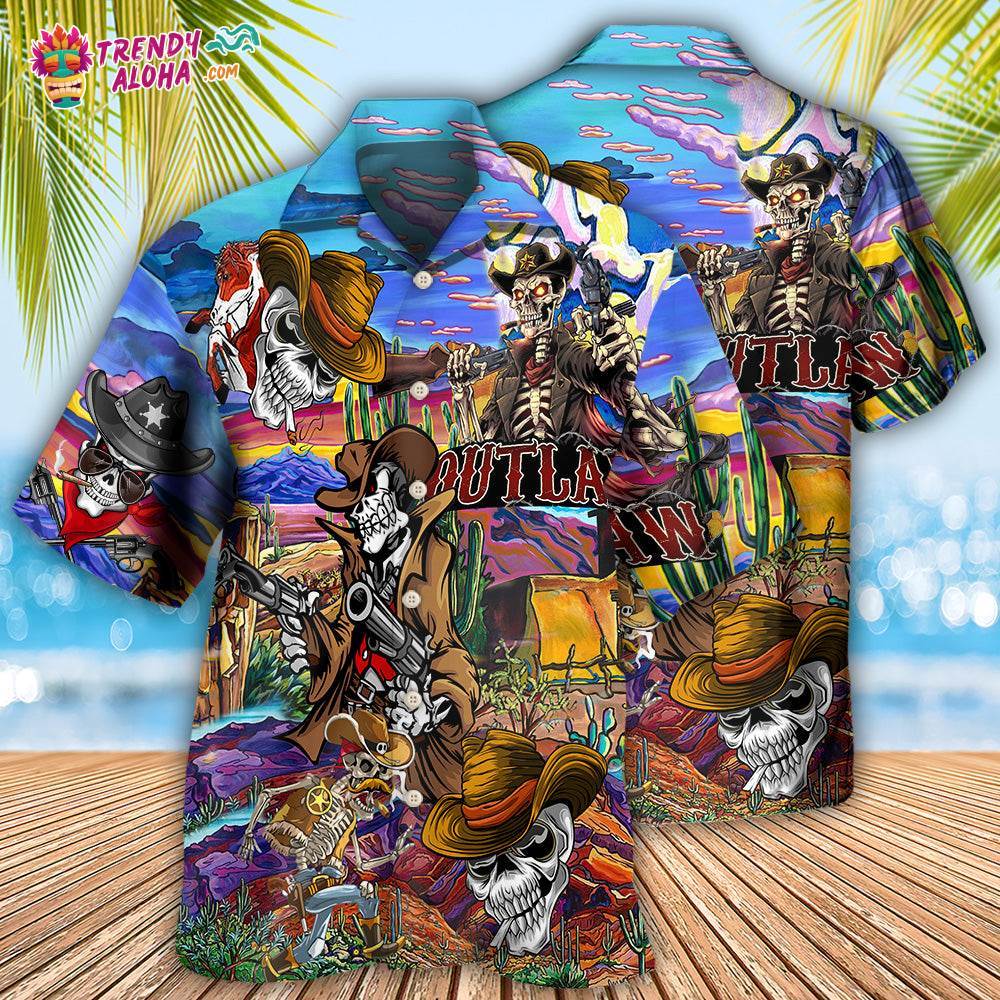 Cowboy Pirates Skull Love Life Cool Hawaiian Shirt – Trendy Aloha