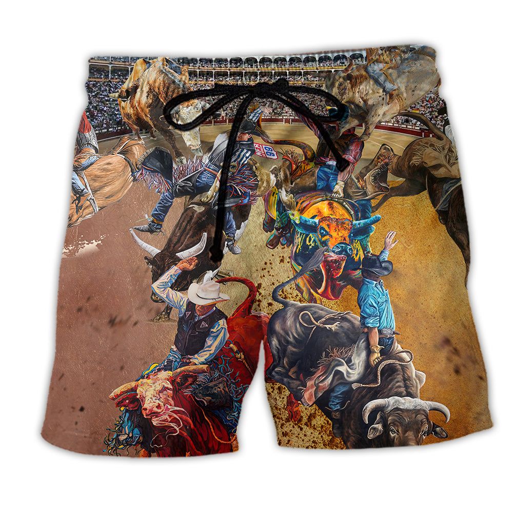 Cowboy Rodeo Life Is The Best Life Trendy Aloha Hawaiian Beach Shorts