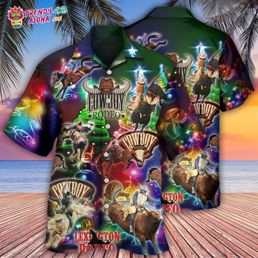 Cowboy Rodeo Merry Christmas Hawaiian Shirt – Trendy Aloha