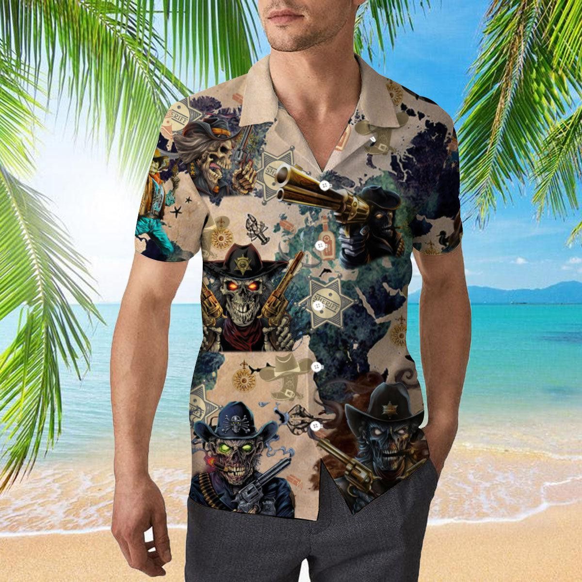 Cowboy Skull Trendy Hawaiian Shirt