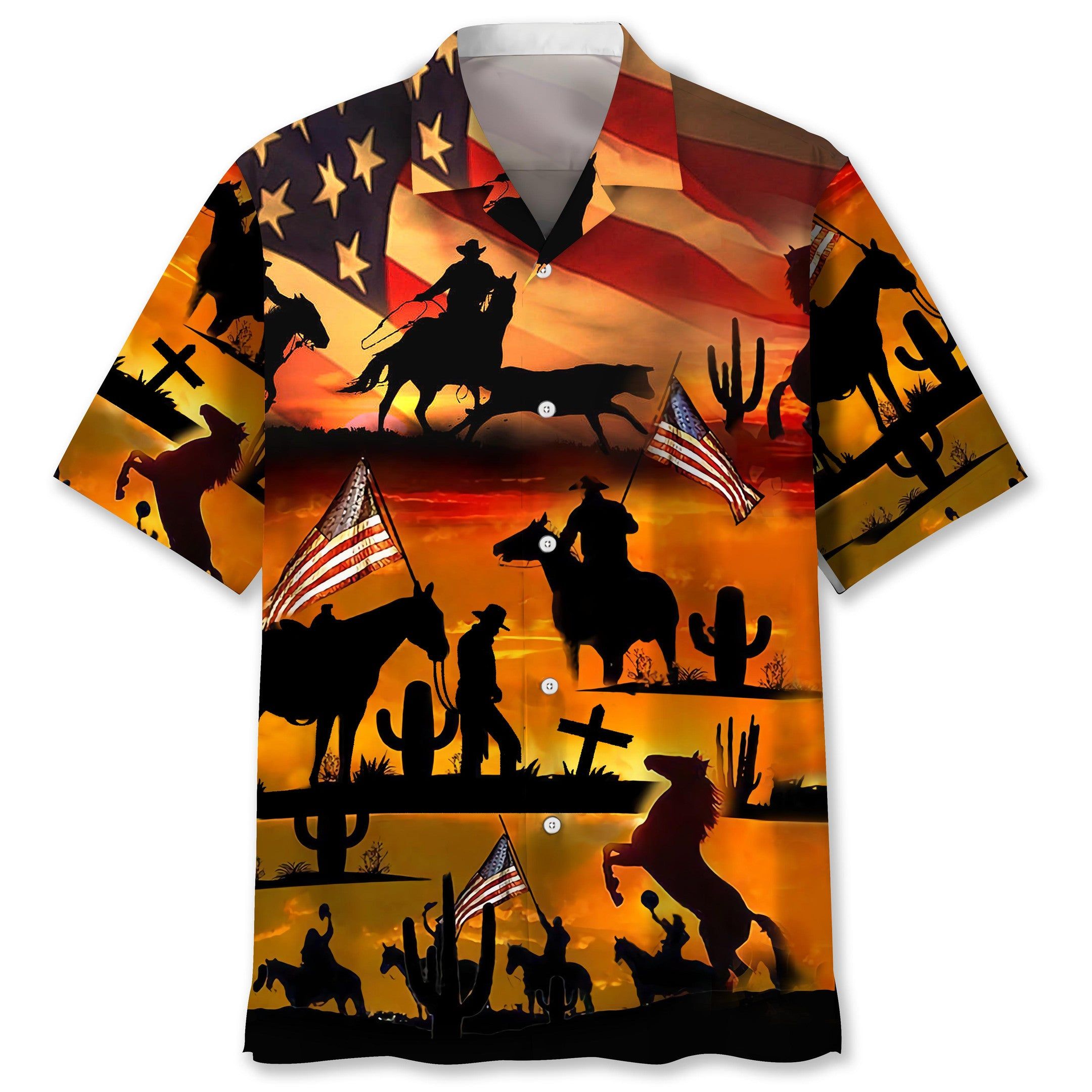 Cowboy Usa Trendy Hawaiian Shirt