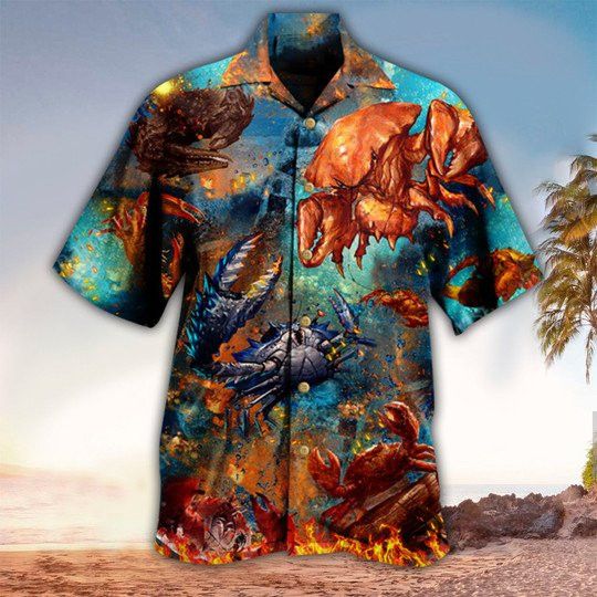 Crab Shirt, Crab Lover Trendy Hawaiian Shirt For Summer Gifts