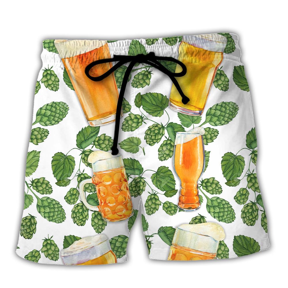 Craft Beer Cool Style Trendy Aloha Hawaiian Beach Shorts