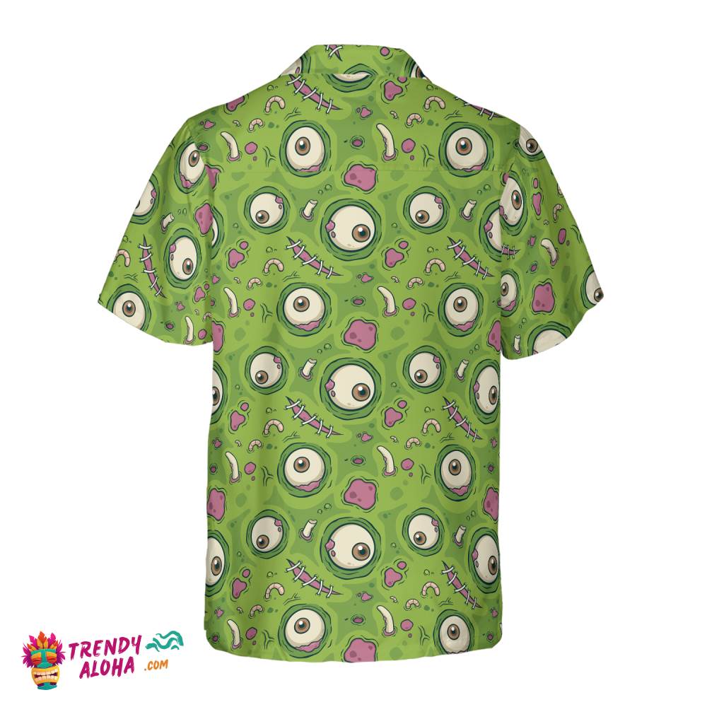 Creepy Halloween Zombie Skin Hawaiian Shirt