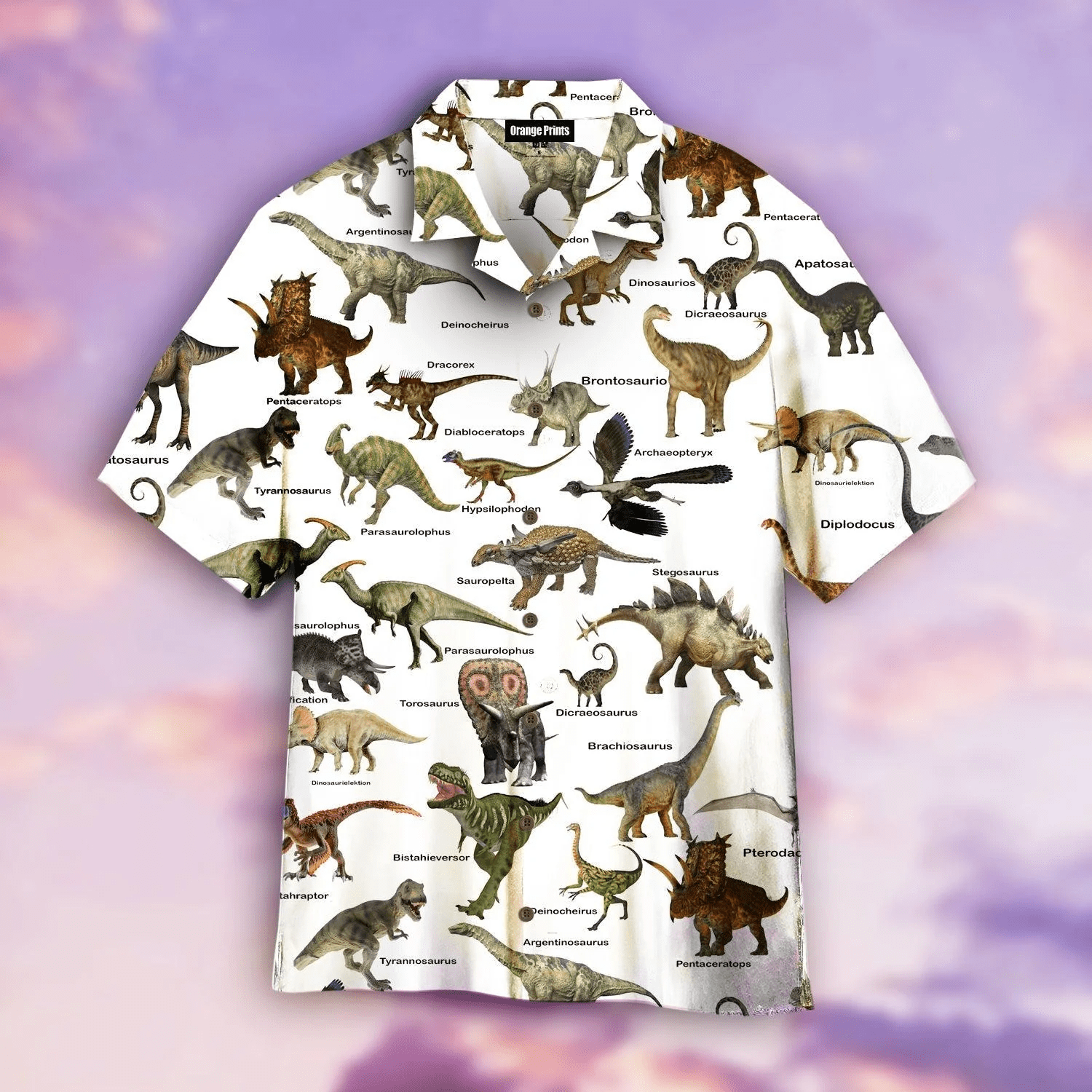 Cretaceous Dinosaurs Trendy Hawaiian Shirt