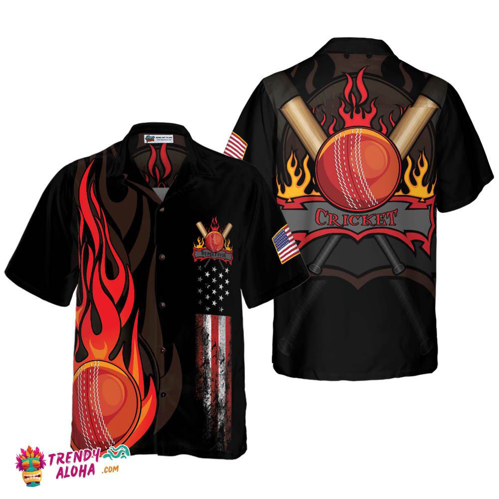 Cricket Flame Hawaiian Shirt