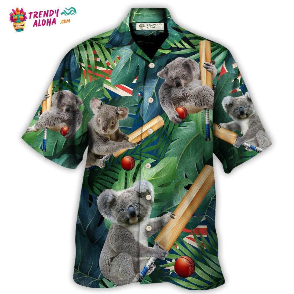 Cricket Koala Funny Lover Cricket And Koala Hawaiian Shirt – Trendy Aloha