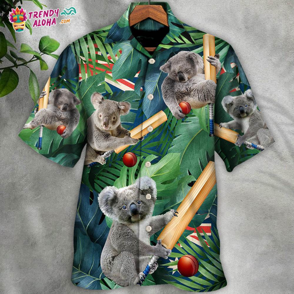 Cricket Koala Funny Lover Cricket And Koala Hawaiian Shirt – Trendy Aloha