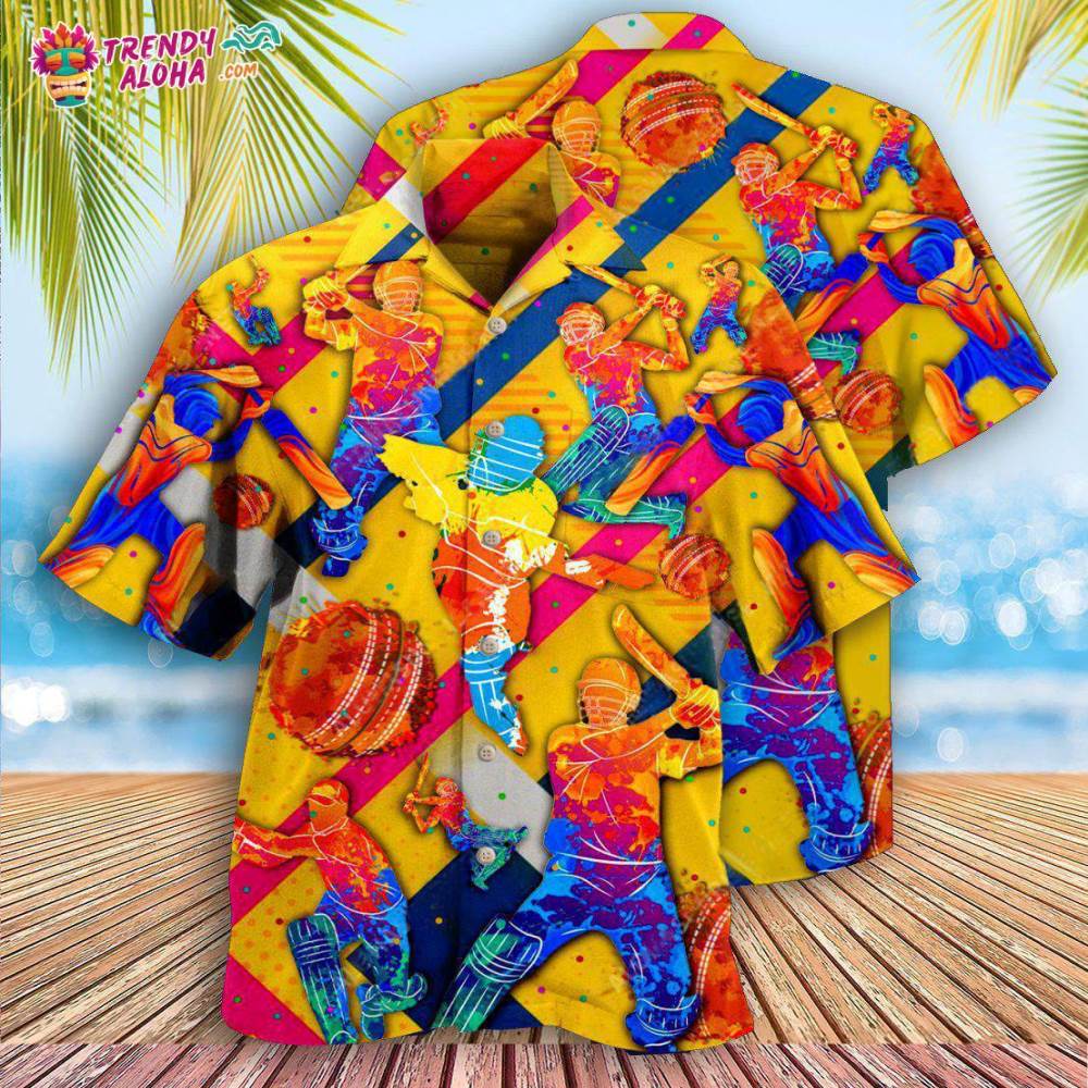 Cricket Life Is Better With Cricket In Blue Hawaiian Shirt – Trendy Aloha