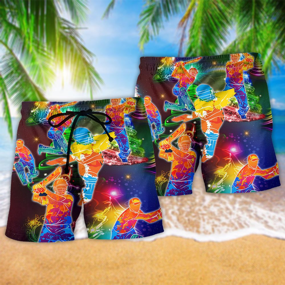 Cricket Life Is Better With Cricket Merry Christmas Trendy Aloha Hawaiian Beach Shorts